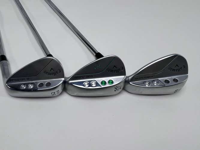 Callaway Jaws Raw Chrome Wedge Set 52* 10 | 56* 8 | 60* 8 Precision 6.0 Stiff RH