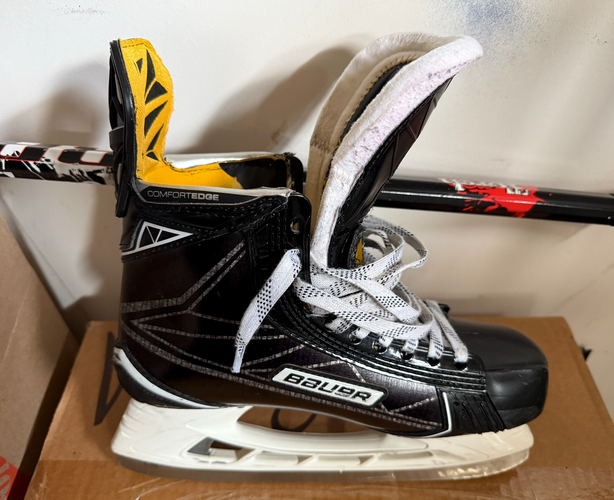 Black/Gray 2022 Bauer Supreme 1S Pro Hockey Skates Regular Width Pro Stock 10 (Used)