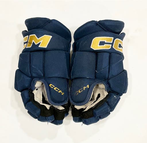 14" CCM Jetspeed FT1 (HGPJSPP) Pro Stock Gloves - Navy/Gold