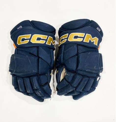 14" CCM Jetspeed FT1 (HGPJSPP) Pro Stock Gloves - Navy/Gold