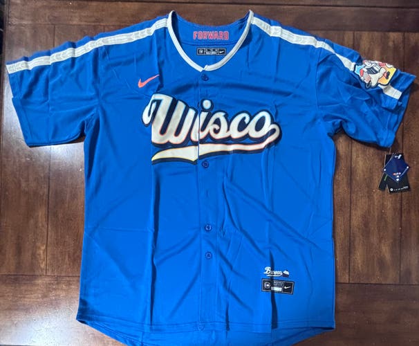 Milwaukee Brewers City Connect Blue Jersey Adult XXL