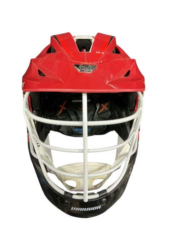 Used Warrior BURN X Lacrosse Helmet Red One Size 10743-S000488285