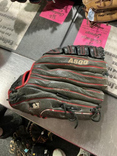 Used Wilson A05LB18125 BB/SB Glove RH Throw Black 12 1/2" 10743-S000487344