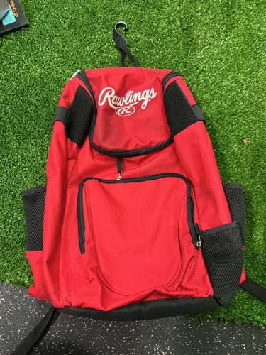 Used Rawlings BACKPACK BB/SB Player Backpack Red 10743-C000489341