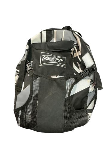 Used Rawlings BACK PACK BB/SB Player Carry Bag Black 10743-C000487127