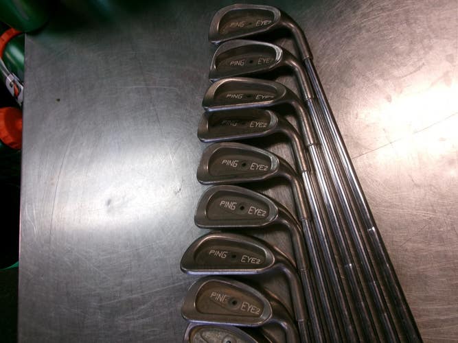 Used Ping EYE 2 BLACK DOT 1-PW Mens Iron Set RH 2I-PW 11868-S000070700