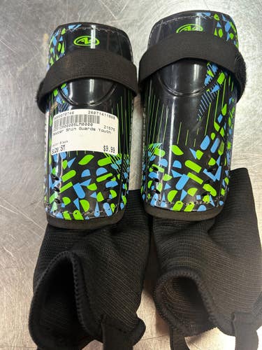 Used Soccer Shin Guards Youth Black SM 11868-S000070746