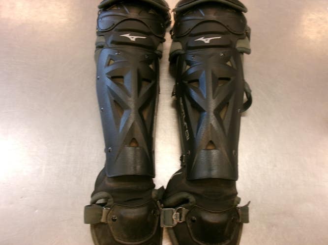 Used Mizuno SAMURI Catchers Leg Guards Grey Adult 11339-S000204335