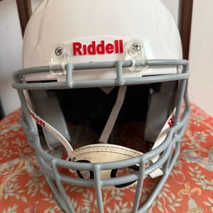 White Youth Large Riddell Victor Helmet (Used)