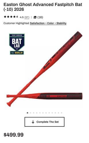 Easton Ghost Advanced Composite Bat 12 oz 32" (New)