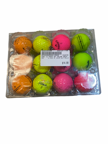 Used USA 12 PACK OF COLOR GOLF BALLS 12 Pack - Golf Balls 11706-S000383688