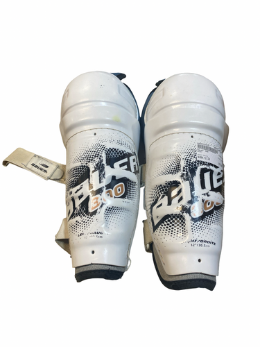 Used Bauer 300 Senior Shin Guards White 12" 11706-S000383639