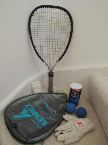 Racket Ball Racket + Cover + Balls + Glove + Bag Pro Kennex Tribute GT Racquetball Set