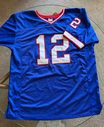 Buffalo Bills Jim Kelly #12 Blue XL Men's Champion Jersey (Used)