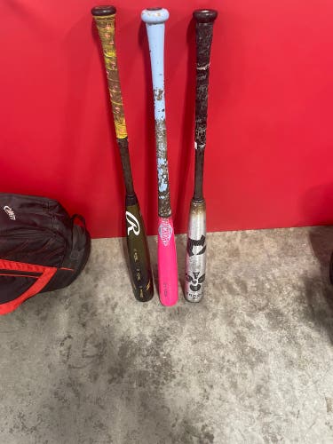 2022 DeMarini The Goods Hybrid, Rawlings Icon & Cotton candy old hickory Bat (-3) 30 oz 33"