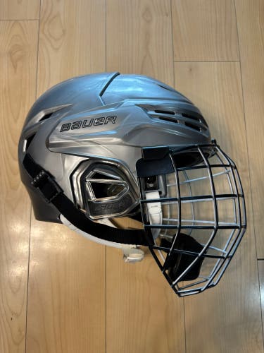 Silver Bauer Re-Akt 95 Medium Helmet Pro Stock (Used)