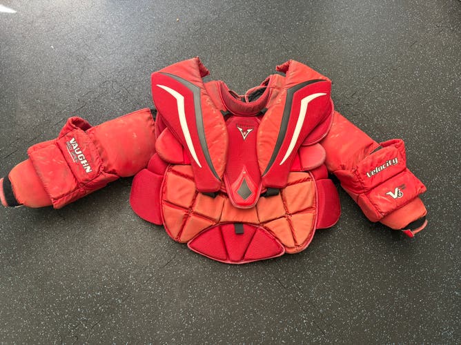 Large Vaughn Velocity V6 Goalie Chest Protector Pro Stock (Used)
