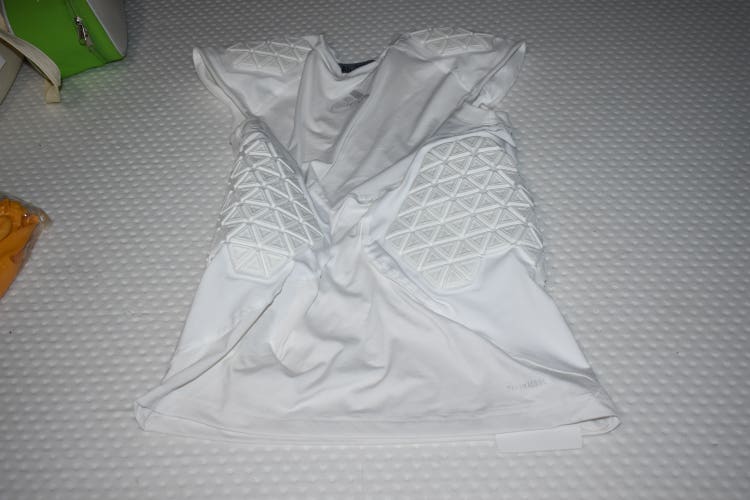 NEW - Adidas AlphaSkin ClimaCool 5 Pad Protective Compression Shirt, White (Sample), Adult
