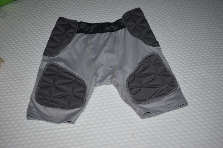 NEW - Adidas SmashPad TechFit Climalite 5 Pad Protective Compression Shorts, Gray (Sample), Youth