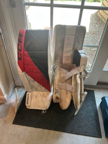34" 2024 CCM EFlex 6 Goalie Leg Pads Pro Stock (Used)