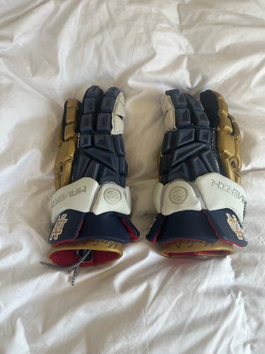 Notre Dame Maybach Deuce Lacrosse Gloves (New)