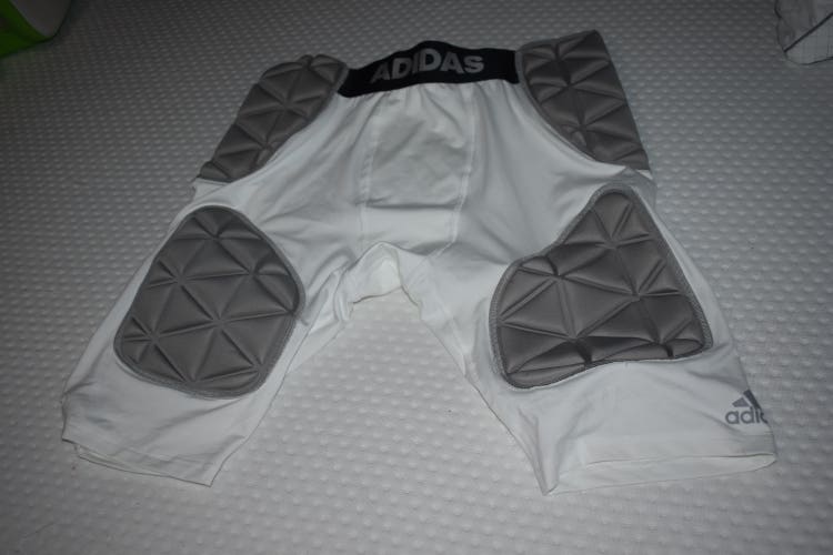 NEW - Adidas SmashPad Aeroready 5 Pad Protective Compression Shorts, White (Sample), Adult