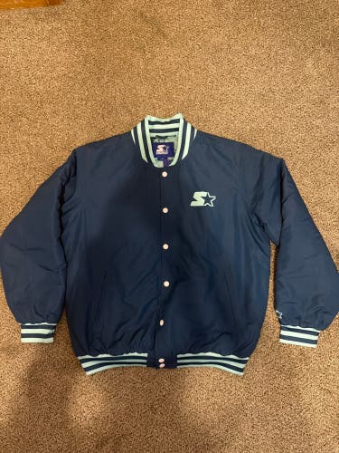 Navy Large Starter Varsity Quilted Jacket (New)