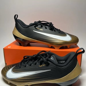 Men's Size M 10.5 (W 11.5) Nike Vapor Speed 3 Men’s Football Cleats FB3303-003 Black Gold white