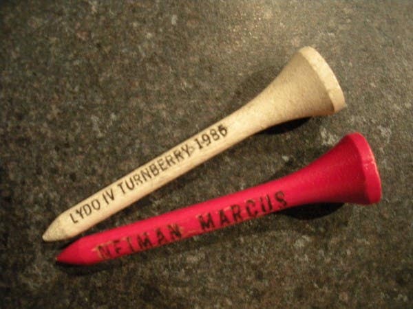 Golf Tees Greg Norman Souvenir Lydo IV Turnberry 1986 Classic 40 Golfer Tees NEW