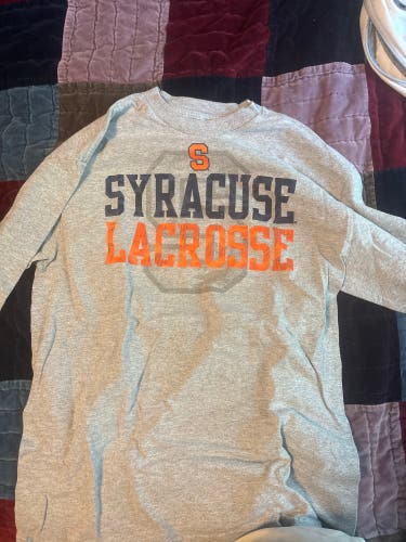 Gray Medium Adult Unisex lacrosse unlimited Shirt (Used) Syracuse lacrosse
