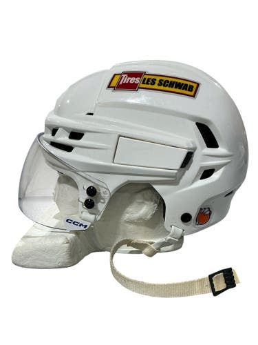 CCM Super Tacks X Helmet Medium White Pro Stock (Used) 5817