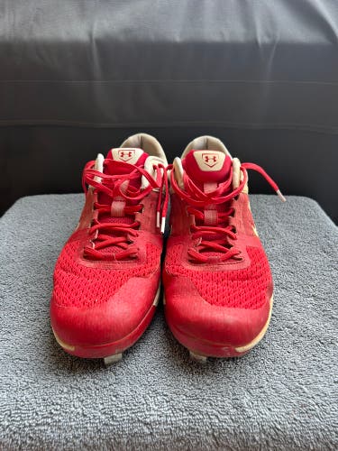 Red Men's Size M 12.0 (W 13.0) Under Armour Yard low Metal (Used)