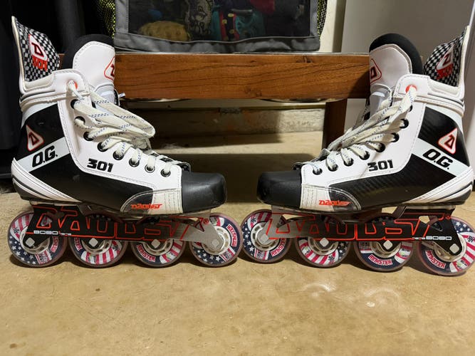 Daoust 301 O.G. Inline Hockey Skates w/ Rinkster USA Edition XXX Grip Wheels