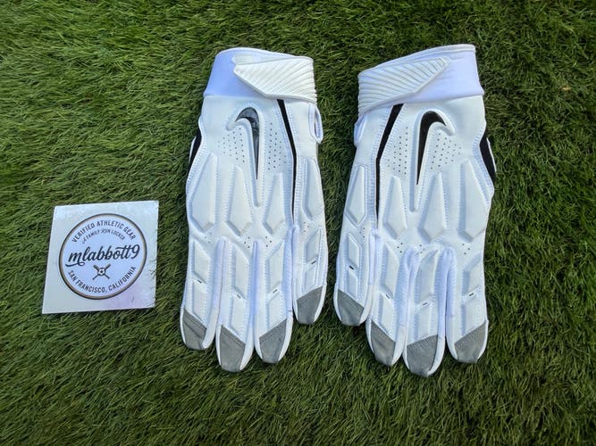 NIKE D-TACK 6.0 NFL Spec Lineman Gloves - Men's 3XL (XXXL) - White/Black - NWOT