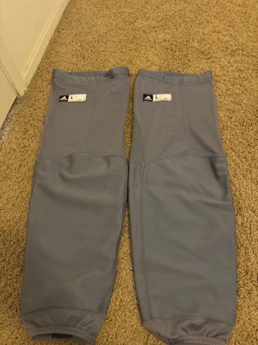 Gray Senior Large Adidas Socks Pro Stock (Used)