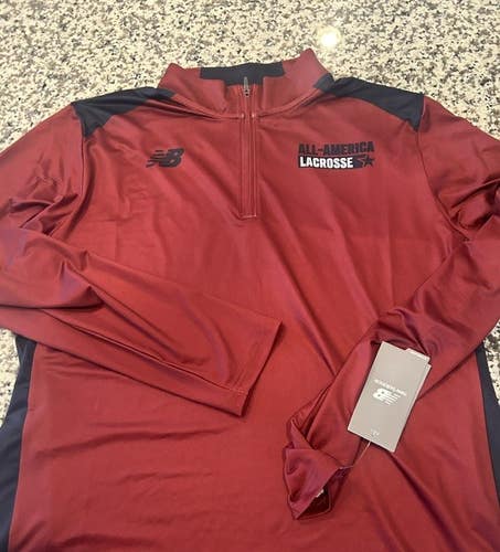 New Balance All America lacrosse team game 1/4 zip mens NEW L large