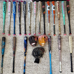 2026/2025 Combats MFG Spec A1 Alloy BBCOR Certified Bats (-3) 32” 34” 33" (New & Used) and Gloves