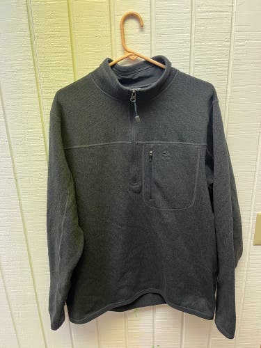 Nike ACG Men’s Large Half Zip Sweatshirt Fleece Gray 100% Polyester Outdoors