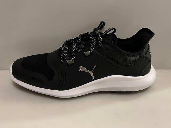 New PUMA Men's Ignite Fasten8 Black Golf Shoes Waterproof - Size 7.5 / EU40 NIB