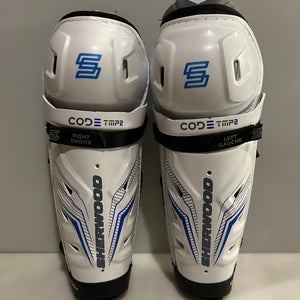 New Sherwood Code TMP 2 Junior 12” Hockey Shin Guards NWT