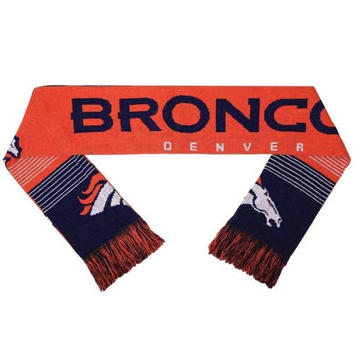 Denver Broncos FOCO Reversible Split Logo Winter Scarf 64x7