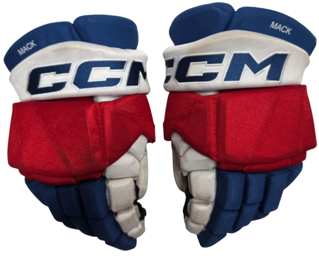 CCM HGPTKXFPP Pro Stock Hockey Gloves 13" AHL Wolfpack Mack Used (15606)