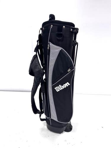 Used Wilson BLACK GRAY Jr Stand Bag Black 11860-S000313041