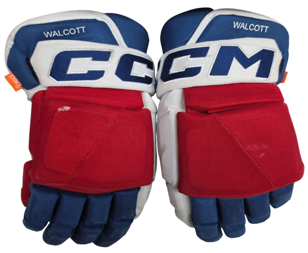 CCM HGP43SP Pro Stock Custom Hockey Gloves Wolfpack 14" AHL Used Walcott (15614)