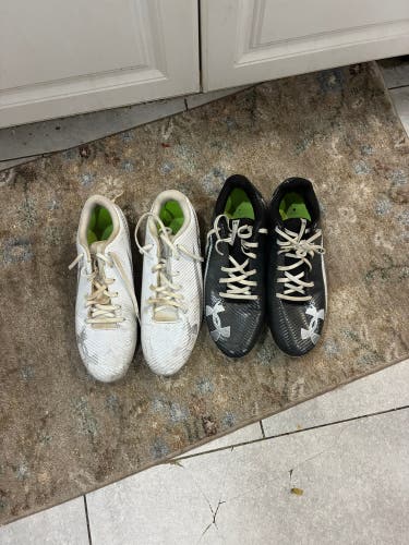 Men's Size M 12.0 (W 13.0) Under Armour Low Top Molded Cleats (Used)