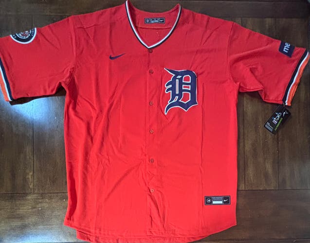 Detroit Tigers Dillon Dingler Adult XXL Orange Alternate Jersey NWT