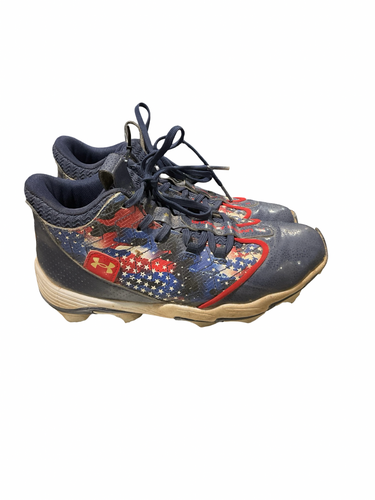 Used Under Armour FREEDOM BB/SB Cleats White/Red/Navy Junior 04.5 11834-S000054859