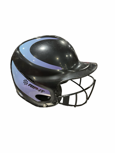 Used RIP-IT 6 1/2 - 7 3/8 HELMET Batting Helmet w/Mask Black One Size 11834-S000054844