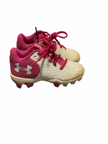 Used Under Armour PINK/WHITE CLEATS BB/SB Cleats Black Youth 10.0 11834-S000054756