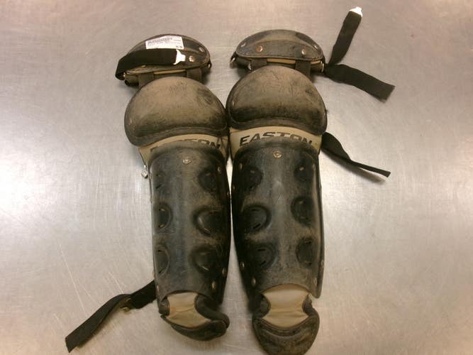 Used Easton BLACK MAGIC Catchers Leg Guards Black Junior 11339-S000204915